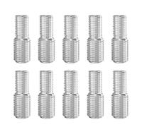 GUEEYUAW 10 Pièces Boulons Giletés à Double Extrémité M8 x 10 mm vers M10 x 15 mm, 304 Acier Inoxydable A2 V2A, Adaptateurs, Réducteurs (Longueur Totale : 25 mm)