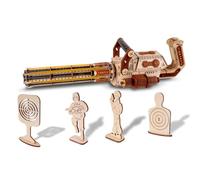 Gueiddi Magic Bois 3D Puzzle, Puzzle en Bois pour Adultes Ensemble de modèles en Bois Kit de Construction mécanique 3D Puzzle en Bois Cadeau pour Enfants et Adultes (Canon Gatling)