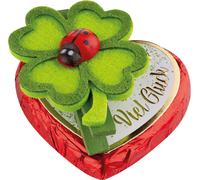 Günthart Cœur de praliné Bonne chance avec feutre Décoration en bois 31g