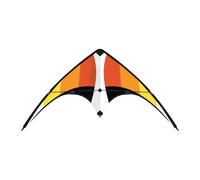 Günther Flugspiele 1086 - Cerf-Volant de Sport Fire Loop, env. 100 x 56 cm, cerf-Volant en Polyester Ripstop Robuste, pour Les Enfants à partir de 8 Ans, avec Cordes de Haute qualité sur 2 enrouleurs