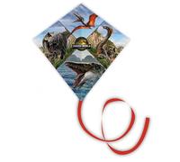 Günther Flugspiele 1165 - Cerf-Volant à Une Corde et cerf-Volant de Sport Jurassic World, env. 78 x 78 cm, cerf-Volant 2 en 1, Voile en Polyester Robuste, Jouet d'extérieur Dino à partir de 6 Ans