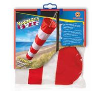 Günther Flugspiele 1311 - Carillon éolien Windsock Red White, env. 60 x 12 cm, manche à air en polyester, décoration pour le jardin, la terrasse et le balcon, résistant aux intempéries et à la lumière