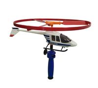 Günther Flugspiele 1686 - Hélicoptère Police Copter, env. Ø 27 cm, hélicoptère de police avec poignée de lancement rapide, jouet volant pour les enfants à partir de 6 ans