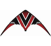 GÜNTHER FLUGSPIELE Paul 1090 - Cerf-volant de sport Carbon Design Loop 100, cerf-volant pour débutants, voile en polyester ripstop, avec poignées de direction et corde, taille env. 100 x 56 cm