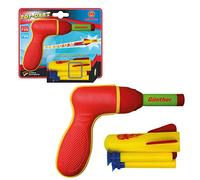GÜNTHER FLUGSPIELE Paul Günther 1542 - Jeu de fusées Pop Darts, lanceur de fusées à air comprimé pour enfants à partir de 4 ans, y compris 1 fusée en mousse souple et 2 fléchettes en mousse souple