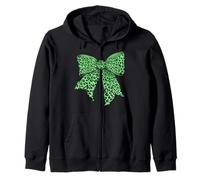 Guépard Animal léopard Vert Citron Motif Fille Coquette nœud Sweat à Capuche