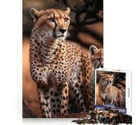 Guépard et Son Petit,Puzzle de 1000 pièces pour Adultes,Stimulant la logique,Facile à Assembler et idéal pour la détente Un Cadeau Charmant (38x26cm)