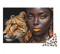 Guépard Faune Sauvage Puzzle 1000 Pièces Puzzle pour Adultes Papier Coffret Puzzle 1000 Pièces Détente Jeu en Famille 38x26cm/1000pcs