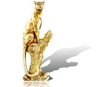 Guépard Figurines Home Decor, Statues De Léopard Sculpture De Tigre Décorations, Desktop Art Figure, Collectible Vintage Gift Crafts, Wild Animal Desk Ornaments For Living Room Party Bookcase(B)