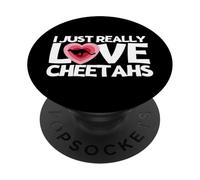 Guépard, J'adore Vraiment Les guépards PopSockets PopGrip Adhésif