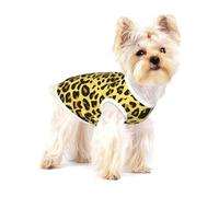Guépard Léopard Jaune,T-Shirt sans Manches en Coton pour Animaux de Compagnie, Gilet Respirant, Extensible et Doux,S