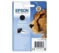 Epson T0711 Guépard Noir, Cartouche d'encre d'origine, D78 D120 DX4000 DX5000 DX6000 DX7400 DX8400 DX9400F S20 S21 SX100 SX105 SX110 SX200 SX210 SX215 SX400 SX410 SX510W SX600FW BX300F B40W BX600FW