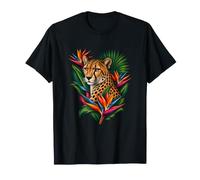 Guépard Oiseau du Paradis Tropical Portrait T-Shirt