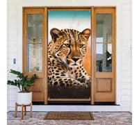 Guépard Waiting for an Opportunity - Décoration de porte - Bannière de porte de porche saisonnière - Fond photo - Bannière à suspendre pour intérieur et extérieur - 183 x 90 cm