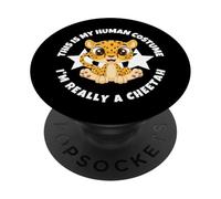 Guépards, C'est Mon Costume Humain, Je suis Vraiment Un guépard PopSockets PopGrip Adhésif