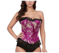 Guêpière avec jambes sculptantes pour femme - Robe de mariée - Corset - Taille européenne et courtoise - Sous-vêtement ventre caché pour femme, rouge, L
