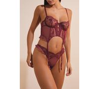 Guêpière en broderie - Poesie - 90E - Aubergine - Femme - Etam