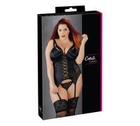 Cottelli Grande Taille - top jarretelles adaptable (noir) - 2XL