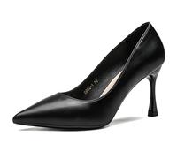 Gueploer Escarpins À Talons Hauts pour Femmes, Bout Pointu Et Ouvert Peu Profond, Escarpins Stilettos Classiques pour Soirées, Vie Quotidienne, Bureau,Noir,35 EU