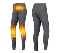 Gueploer Pantalons Chauffants Électriques pour Femmes, sous-Vêtements Thermiques À 3 Zones De Chauffage, Leggings Longs Chauds pour La Chasse en Extérieur,Gris,M
