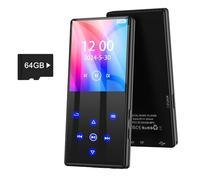 Gueray 128GB Lecteur MP3 avec Bluetooth Lecteur de Musique Numérique Portable avec Son HiFi Haut-Parleur Intégré Support Radio FM Enregistreur Vocal Ebook Carte TF