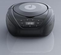 Gueray Boombox Lecteur CD stéréo avec Bluetooth AM/FM Radio USB Lecture MP3 Entrée AUX 3,5 mm Prise casque Écran LCD
