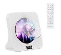 Gueray Lecteur CD Bluetooth portable HiFi avec haut-parleurs USB et prise casque, double haut-parleur multifonction pour la maison