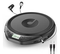 Gueray Lecteur CD Portable avec Casque Écran LCD Protection Anti-Saut Lecture HiFi Classique Fonction Mémoire Prog Lecteur CD Personnel pour Voiture Maison