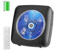 Gueray Lecteur CD Portable Enfant avec Bluetooth et Haut-parleurs Noir
