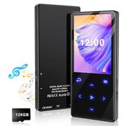 Gueray Lecteur MP3 128 Go avec Bluetooth 5.0 Portable Lecteur de Musique Numérique avec Son HiFi Haut-Parleur Intégré Support Radio FM Enregistreur Vocal Ebook Carte TF