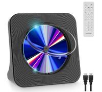 Gueray Lecteurs DVD TV Bluetooth DVD Player Lecteur CD de Bureau Gratuit Lecteur DVD/CD Home Haut-Parleur Réveil Radio FM Lecteur CD Lecture de Carte USB Comprend Télécommande, Câble HDMI et AV 906