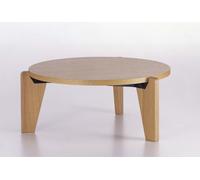Vitra Table basse Guérdion Bas - Chêne massif teinté foncé