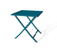 Guéridon de jardin pliant MARIUS (70x70 cm) en aluminium - BLEU CANARD
