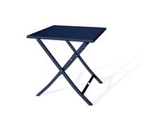Guéridon de jardin pliant MARIUS (70x70 cm) en aluminium - BLEU NUIT