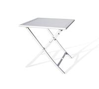 Guéridon de jardin pliant MARIUS (70x70 cm) en aluminium - GRIS