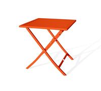 Guéridon de jardin pliant MARIUS (70x70 cm) en aluminium - ORANGE