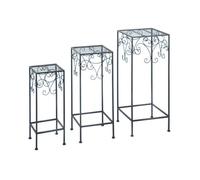 Guéridons pour plantes - ESSCHERT DESIGN - Lot de 3 - Noir - Fer