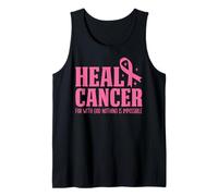 Guérir Le Cancer pour avec Dieu, Rien n'est Impossible Cancer du Sein Débardeur