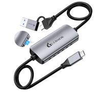 Guermok Carte de Capture vidéo USB 3.0, PD 100 W Fast Charge 1080P 60 FPS USBC vers USB-A/C, appareils de Capture USBC pour Quest MacOS PC VR Switch, Phone Pad, Streaming de Jeux en Direct