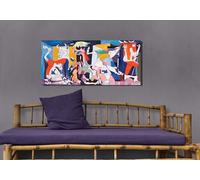 Guernica de Pablo Picasso, célèbre tableau, toile murale, affiches cubistes, décoration murale pour salon (40 x 80 cm, cadre intérieur)