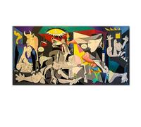 Guernica de Picasso, peinture sur toile - reproduction,affiche et impression célèbre, art mural,pour salon sans cadre,80x160cm