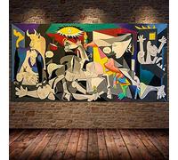 Guernica de Picasso, peinture sur toile, reproduction, affiche et impression célèbre, art mural, tableau pour salon (sans cadre, 75 x 150 cm)