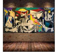Guernica de Picasso peinture sur toile reproduction affiche et impression clbre art mural sans cadre 75x150cm TABLEAU