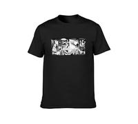 Guernica Pablo Picasso Black Men T-Shirt Graphic Printed Top Unisex Tee Black XXL