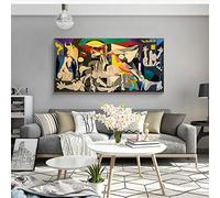 Guernica par Picasso Peintures sur Toile Tableau Reproductions CéLèBres Affiches Et d'art Mural sur Toile Tableau Picasso Tableaux Decoration Murale sans Cadre HUE-2A3