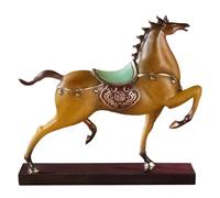 GUERNSEY Ornement de Statue D'attraction de Richesse Cheval en Bronze coloré créatif, Ornements de Bureau, Maison, Salon, Statue Faite à la Main, Artisanat, vitrine Décor de Richesse