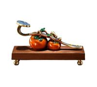GUERNSEY Ornement de Statue D'attraction de Richesse Ornements de Bureau en cuivre coloré Kaki Maison Salon Bureau Statue Faite à la Main Artisanat Décorations Style Chinois Décor de Richesse