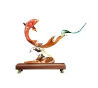 GUERNSEY Ornement de Statue D'attraction de Richesse Statue de Poisson en Bronze Vintage, décoration Bureau, for la Maison, Le Salon, Faite à Main, Style Chinois Décor de Richesse