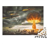 Guerre Aérienne 1000 Pièces Puzzle pour Adultes Missiles en Vol Puzzle De Qualité Supérieure Cadeau Amusement Décor À La Maison Aide À La Relaxation Collection Photo d'art 1000pcs (75x50cm)