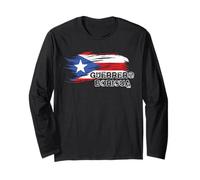 Guerrero Boricua-Puerto Rico Flag Manche Longue